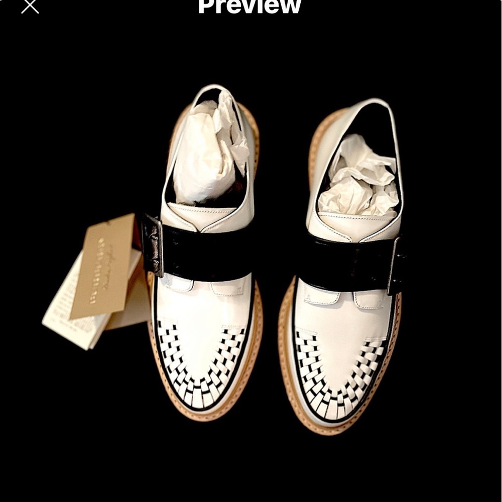 BURBERRY BROTHEL CREEPER MASON/MARY JANES, BUCKLE SHOES.